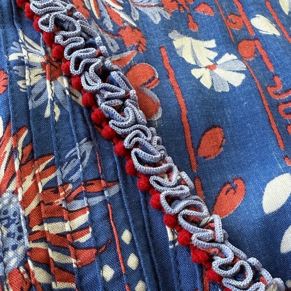 Poupette St. Barth Ariel mini dress in blue Riviera floral print Pristine new - Picture 11 of 11